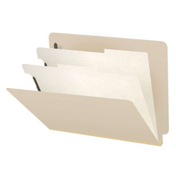 Manila Letter Size End Tab Pressboard Classification Folders with 2 Dividers