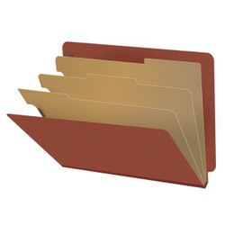 Red Letter Size End Tab Pressboard Classification Folder (DV-S43-38-3RED)