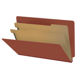 Red Letter Size End Tab Pressboard Classification Folder (DV-S52-26-3RED)