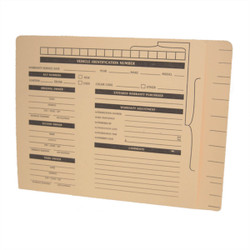 Pre-Printed Vehicle Maintenance File Folder, End Tab, Manila, Letter Size
