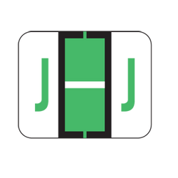 File Doctor Alpha Labels, 1 H x 1 1/4 W, Letter J, Fl Green, 500/Roll, FDAV-J