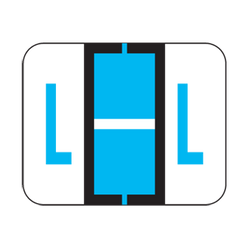 File Doctor Alpha Labels, 1 H x 1 1/4 W, Letter L, Blue, 500/Roll, FDAV-L