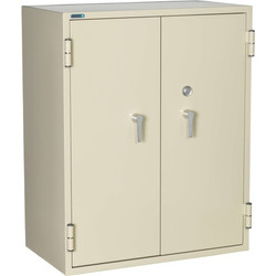 Phoenix FRSC36 Fireproof Cabinet with Dual Doors Closed in Putty Finish