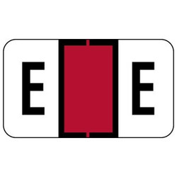 Jeter Alpha Labels 0200 Series Letter E Dark Brown JAAM-D