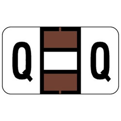 Jeter Alpha Labels 0200 Series Letter Q Dark Brown (JAAM-Q)