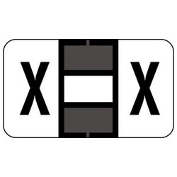 Jeter Alpha Labels 0200 Series Letter X Gray (JAAM-X)