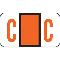 Jeter Alpha Labels Letter C Dark Orange JRAM-C