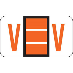 Jeter Alpha Labels Letter V Dark Orange JRAM-V