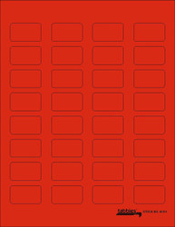 Tabbies Labels-U-Create Laser Labels, 1-1/2" x 7/8", Fluorescent Red, 320/Pk
