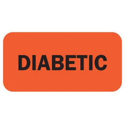 Diabetic Tabbies Remind'R' Labels 3/4 H x 1-1/2 W Fluorescent Red 250 Roll