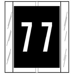 SFI Numeric Labels, 12800 Series, 1 2/3 H x 1 1/2 W, Number 7, Black (12807)