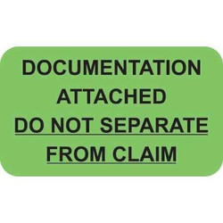 Insurance Claim Labels, Documentation Attached, 250/Box (MAP2650)