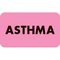 Medical Chart Labels, Asthma, 1-1/2 x 7/8, Fl. Pink, 250/Roll (MAP3520)