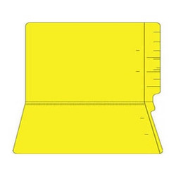 Colored Folders, End Tab, Legal Size, 3/4" Exp, No Fasteners, 14pt Yellow, 50/Box