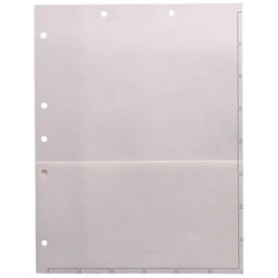 White Letter Size Pocket Divider with Printed Boxes on Front, 11 pt White Stock, Packaged 50/250