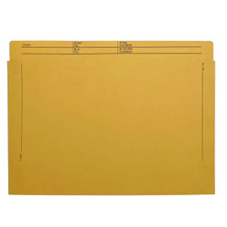 Colored Border File Jackets, 11 3/4 x 8 3/4, Open Top, 11-Point Stock, Kraft, 100/Box (S-09656-KFT)