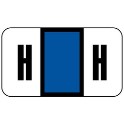 Safeguard Alpha Labels, 514-Series, 15/16 H x 1 5/8 W, Letter H, Dk Blue, 500/Roll (SGAM-H)