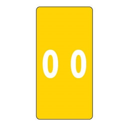 Smead Numeric Labels, LCC-Series, 1-inch x 2-inch, Number 0, Yellow (SLCC-0)