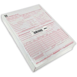 Health Insurance Claim Forms, Form 1500, White/Red Print, Laser Sheets, 500/Pack