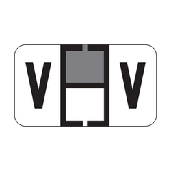 Traco Alpha Label Letter V (500/Roll)