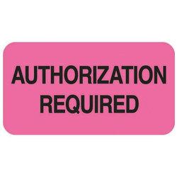 HIPAA Compliant Labels, Authorization Required, 1-5/8 x 7/8, Fl. Pink, 500/Roll (UL005)