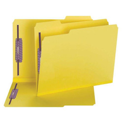 Smead Pressboard Fastener Folder with SafeSHIELD Fasteners 14939, 2 Fasteners, 1/3-Cut Tab, 2" Expansion, Letter, Yellow
