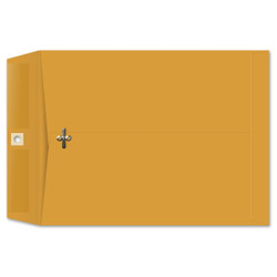 8-3/4 x 11-1/2 Statesman brown kraft clasp envelope, 28 lb open end envelope with metal clasp, box of 100
