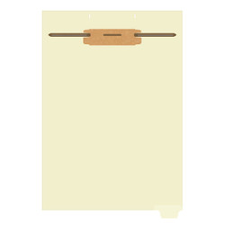 "Blank/Writable" - Bottom Tab Fileback Divider with Fastener - Position 8 - Manila