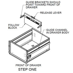 Set of 4 Follower Blocker for Letter-Size File Cabinets