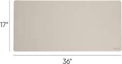 36" x 17" Vegan Leather Desk Pad, Dimensions