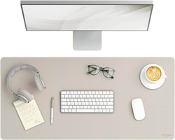 36" x 17" Vegan Leather Desk Pad, Sandstone