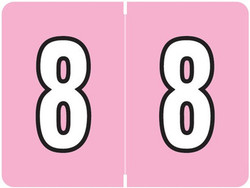 Datafile Numeric Labels, AL8700 Series - Number 8, Lilac
