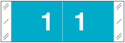 Tabbies 11850 Series Numeric Label for Number '1' – White Text on Blue Background