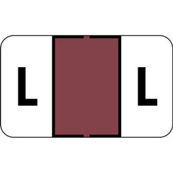 Control-O-Fax Compatible Label for Letter 'L' – Black Text on a Brown Background