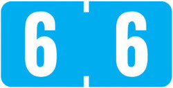 Tab Products Numeric Labels, TPNV-Series, Number 6, 500/Roll, Blue