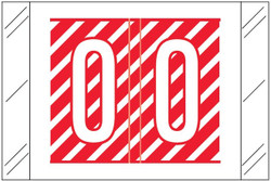 Barkley FASTM Alphabetic Label - Red Letter O, Self-Adhesive, Polylaminated for End-Tab File Folders