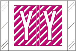 Tabbies 12000-Series compatible alphabetic label, Letter Y, Purple, 1 inch x 1.5 inch, 500 labels per roll
