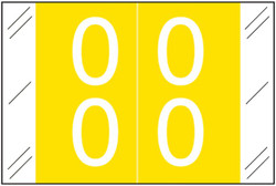 Tabbies 11200 Match Double Digit Numeric Label 00 in yellow with white numbers for file folder organization