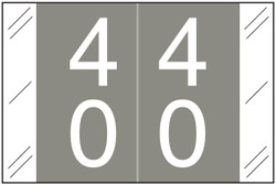 Tabbies 11200 Match Double Digit Numeric Label 40 in gray with white numbers for file folder organization