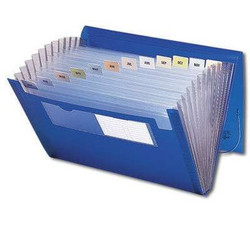 Smead Poly Expanding File – Blue, 12 Pockets, Flap and Cord Closure, Letter Size