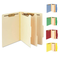 Smead Classification Folder – Assorted Colors, Letter Size, 2 Dividers