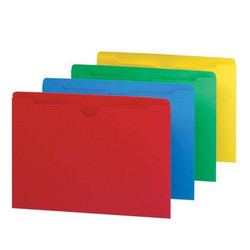 Smead Assorted Color File Jackets - Red, Blue, Green, Yellow - Letter Size, 100/Box