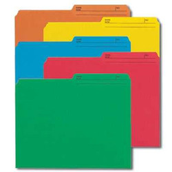 Smead Reversible File Folders, 1/2-Cut Tab, Letter Size, Assorted Colors, 50/Box