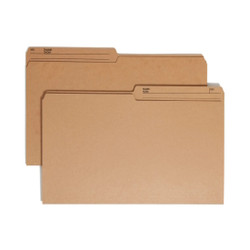 Smead Reversible File Folders, 1/2-Cut Tab, Legal Size, Natural Sand, 100/Box