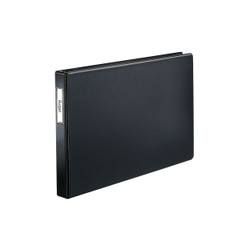 Cardinal Premier 11 x 17 inch black binder with 1 inch spine label holder, closed front view
