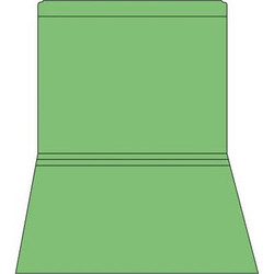 Green straight-cut letter size file folder with reinforced top tab, 11-point stock, no fasteners
