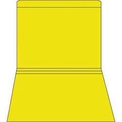 Yellow straight-cut letter size file folder with reinforced top tab, 11-point stock, no fasteners