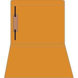 Orange letter size straight-cut file folder with reinforced tab and 1 bonded fastener in position 1