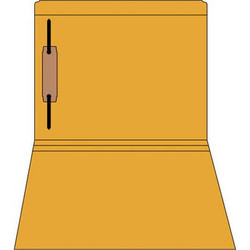 Goldenrod letter size straight-cut file folder with reinforced tab and 1 bonded fastener in position 1