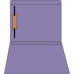 Purple letter size straight-cut file folder with reinforced tab and 1 bonded fastener in position 1